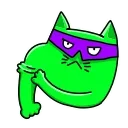 Емодзі Cat ICQ 💪