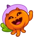 Telegram emoji Cat Pumpkin