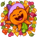 Cat Pumpkin emoji 😌