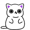 Эмодзи Cat White Emoji 👍