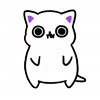 Эмодзи Cat White Emoji 🌈