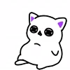 Эмодзи Cat White Emoji 🥱