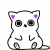 Эмодзи Cat White Emoji 😳