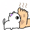 Емодзі Cat White Emoji 🤢