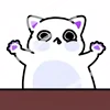 Емодзі Cat White Emoji 🙃
