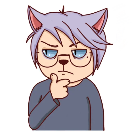 Telegram Sticker «Cat boy for you» 🤫