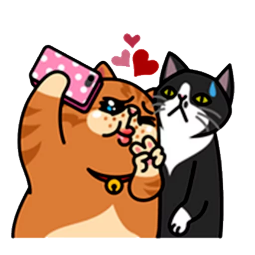 Telegram stiker «fun cat» 