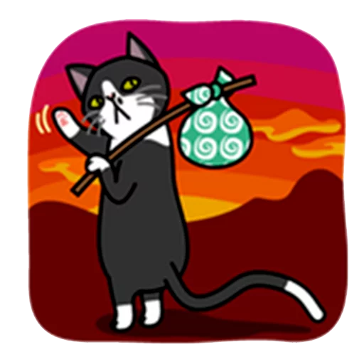 Стикер Telegram «fun cat» 
