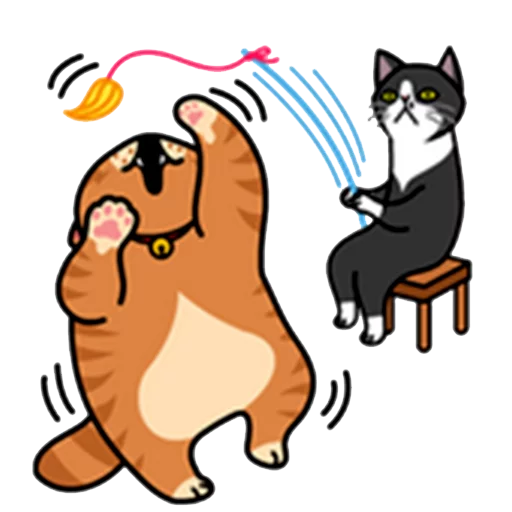 Стикер Telegram «fun cat» ⚡