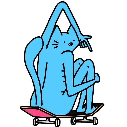 Cat absolutelly blue emoji 😶