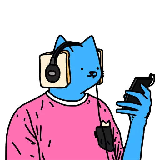 Telegram stiker «Cat absolutelly blue» 🥶