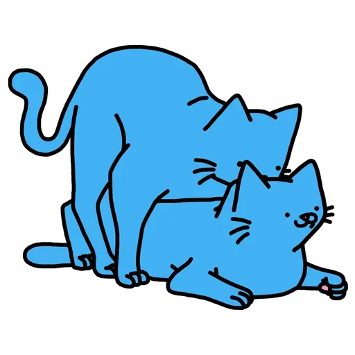 Telegram stiker «Cat absolutelly blue» 🥶