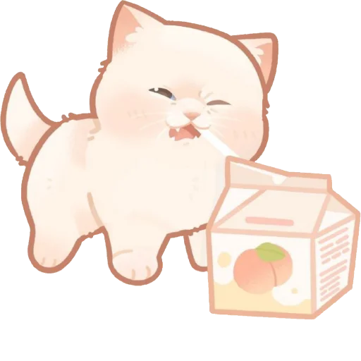 Стикер Telegram «Милые котики 🐱» 🥛