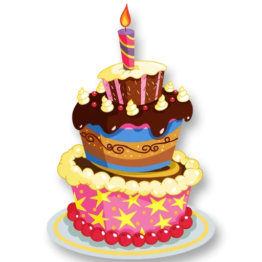 Стикер Telegram «Happy birthday!» 🎂