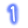 Telegram emoji «Neon font | Неоновый шрифт» 1️⃣