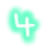 Емодзі Telegram «Neon font | Неоновый шрифт» 4️⃣
