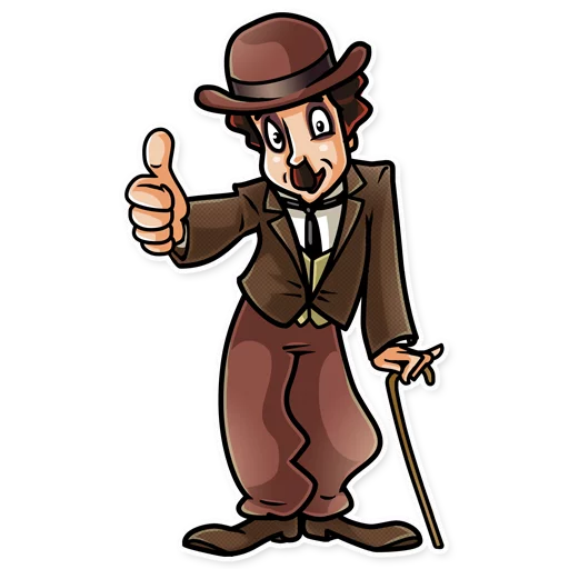 Telegram Sticker «Charlie Chaplin» 