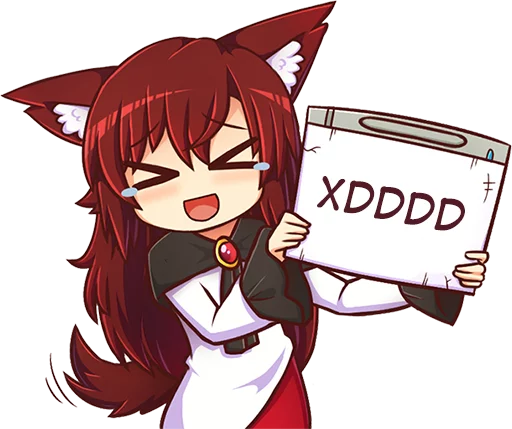 Telegram Sticker «Cham's Wolf Waifu» 🤣