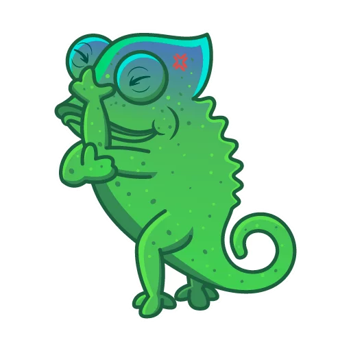 Telegram Sticker «Chameleon» 😰