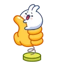 Эмодзи телеграм Chappy Bunny