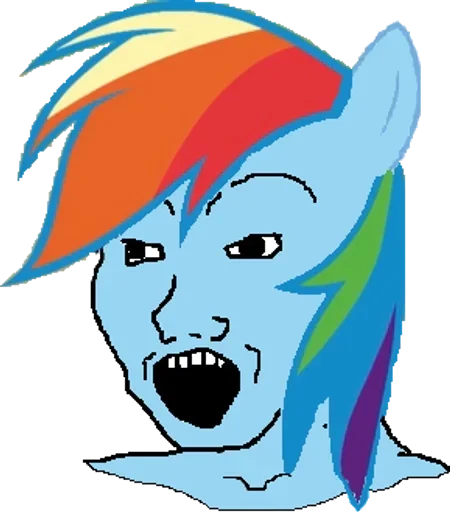 Стікер Telegram «Rainbow Dash MLP» 😮
