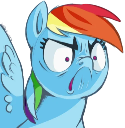 Стікер Telegram «Rainbow Dash MLP» 🥰