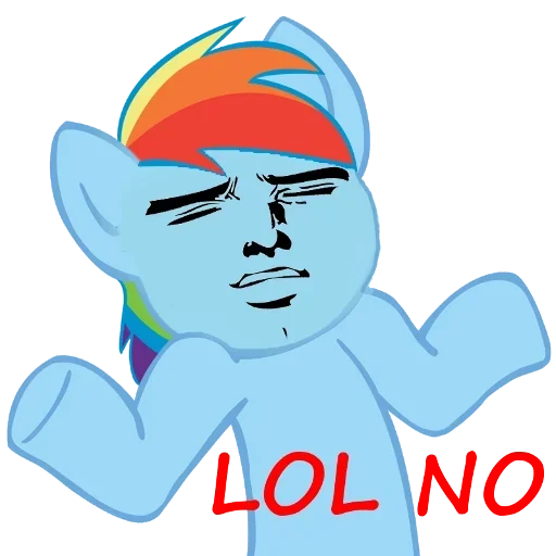 Telegram stiker «Rainbow Dash MLP» 🙄