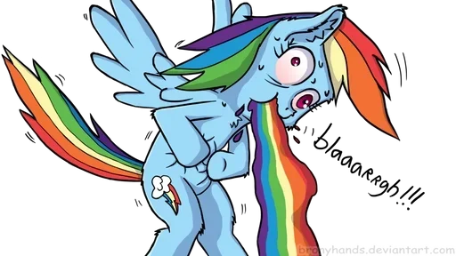 Telegram Sticker «Rainbow Dash MLP» 🤮