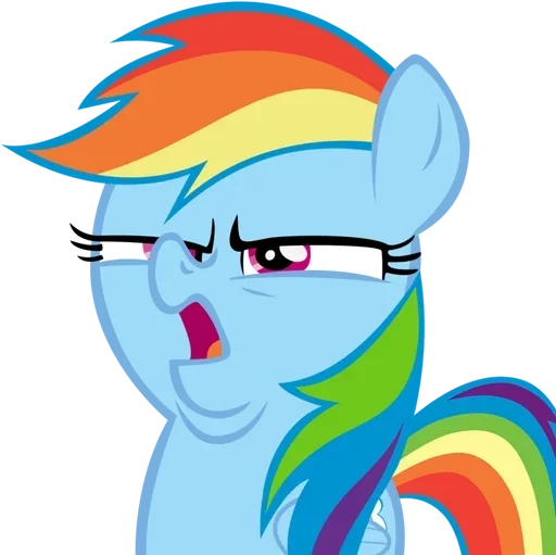 Telegram Sticker «Rainbow Dash MLP» 😒