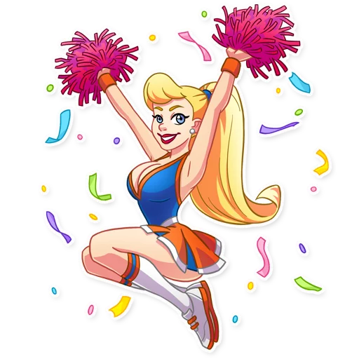Стикер Telegram «Cheerleader Girl» 