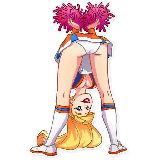 Telegram stiker «Cheerleader Girl» 