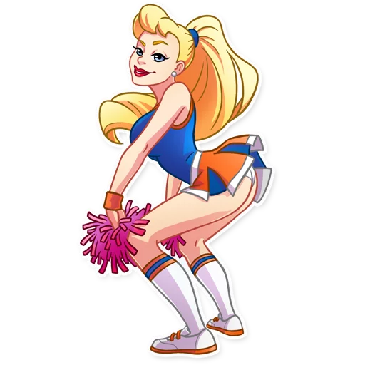 Стікер Telegram «Cheerleader Girl» 