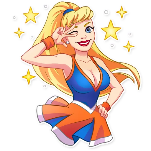 Стикер Telegram «Cheerleader Girl» ✨