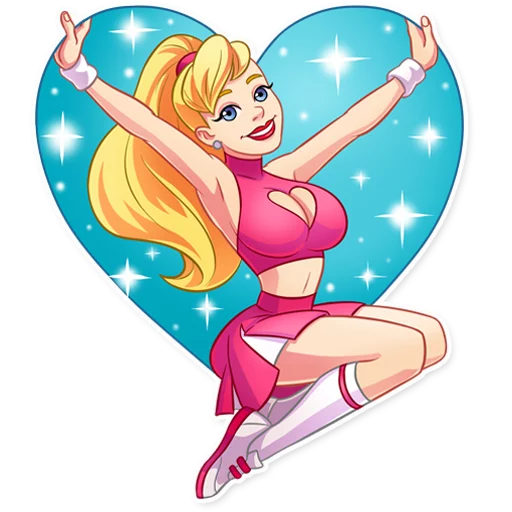 Стикер Telegram «Cheerleader Girl» ❤