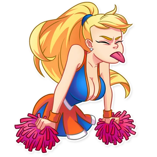Telegram Sticker «Cheerleader Girl» 
