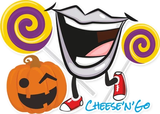 Telegram Sticker «Cheese and Go Halloween» 😉