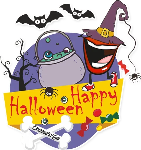 Стикер Telegram «Cheese and Go Halloween» 😙