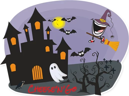 Стикер Telegram «Cheese and Go Halloween» 😚