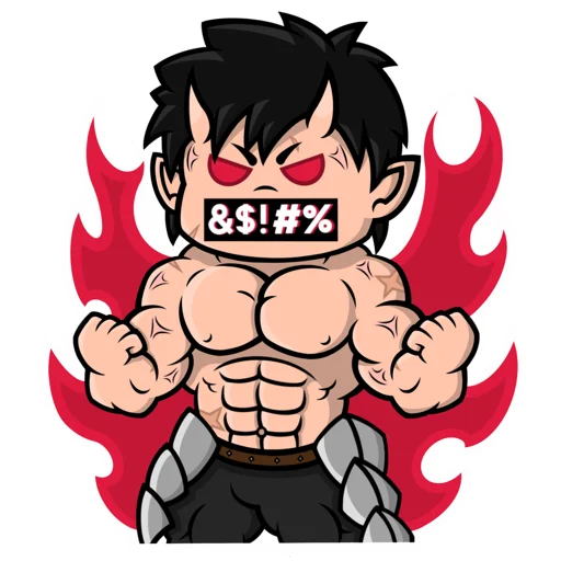 Telegram Sticker «Chibi Demon for » 🤬