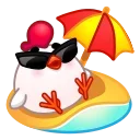 Емодзі Chick Emoji 🏖