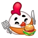 Эмодзи Chick Emoji 🍔