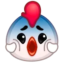 Стикер Chick Emoji  😨