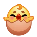 Стикер Chick Emoji  🐣