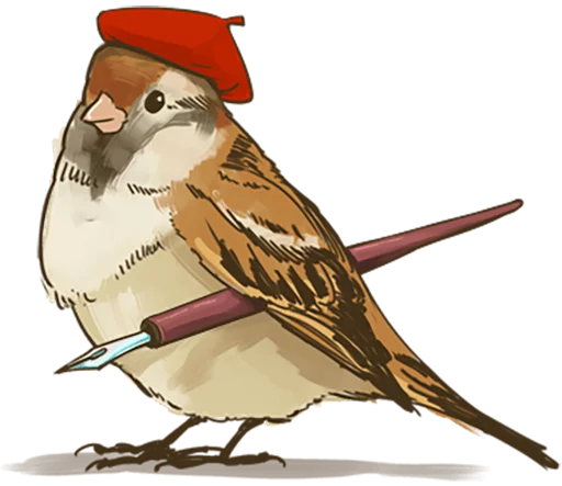 Chik Chirik the sparrow stiker 🎨