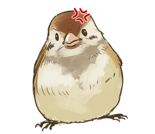 Telegram stiker «Chik Chirik the sparrow» 😠