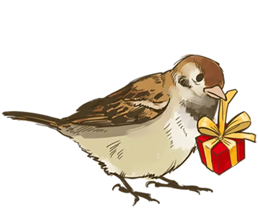 Chik Chirik the sparrow sticker 🎁
