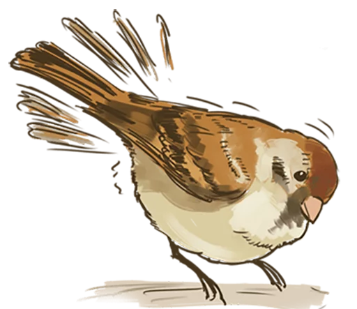 Стикер Chik Chirik the sparrow 🐤
