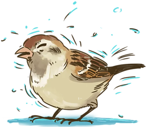 Chik Chirik the sparrow emoji 🐤