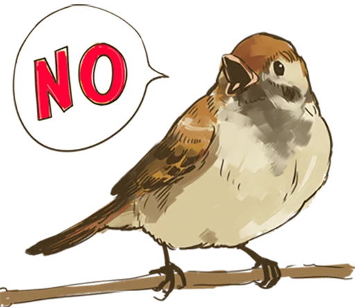 Telegram Sticker «Chik Chirik the sparrow» 🙅