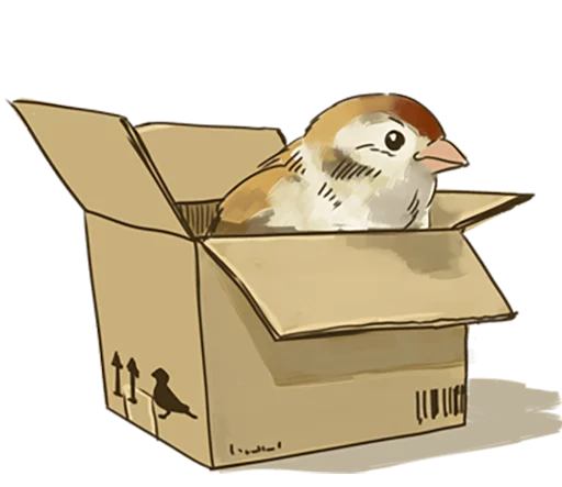 Telegram stiker «Chik Chirik the sparrow» 😒